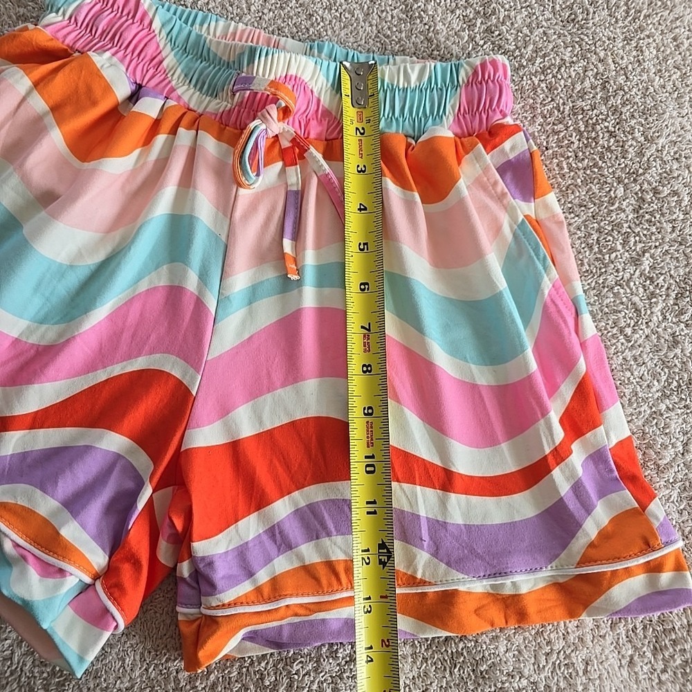 Katydid Multicolor Abstract Wave Pajama PJ Set Shorts/top‎ Size S NWT - Picture 13 of 16